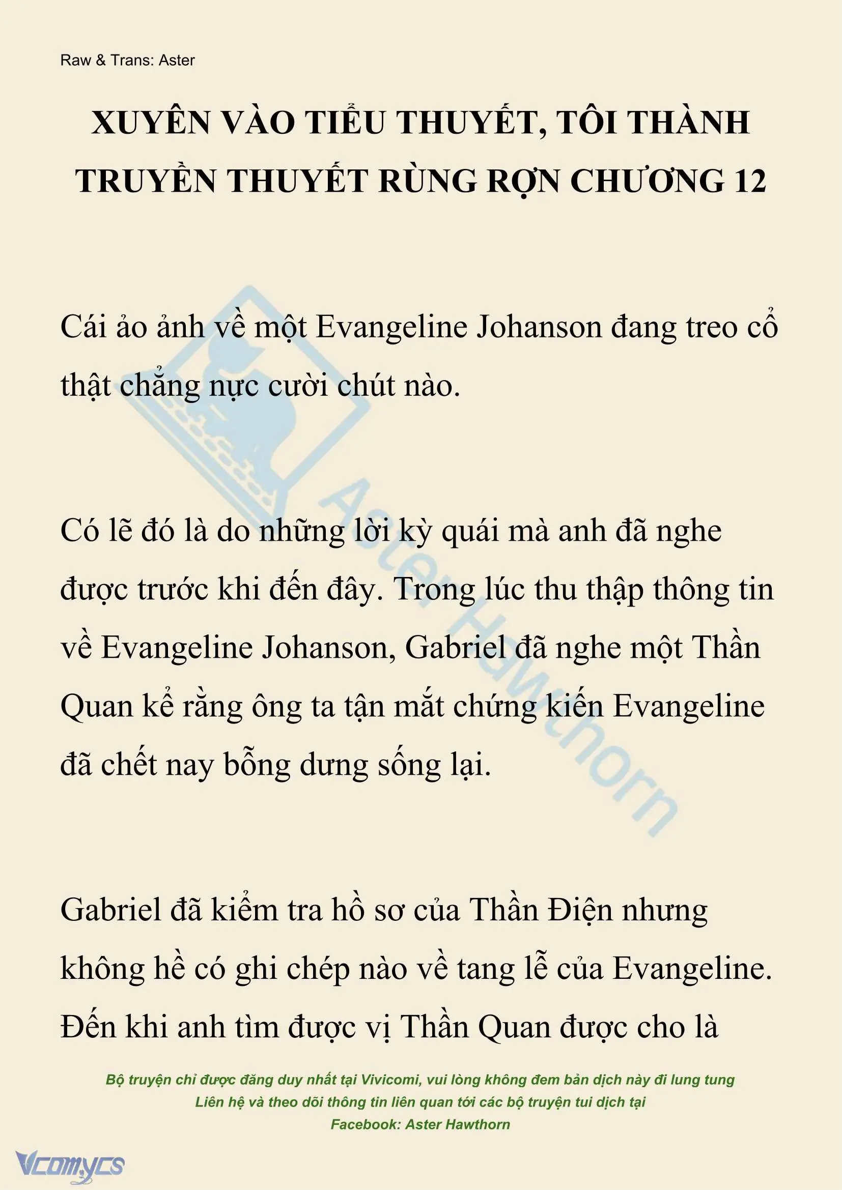 [NOVEL] Xuyên Vào Tiểu Thuyết, Tôi Thành Truyền Thuyết Rùng Rợn Chapter 12 - Trang 2