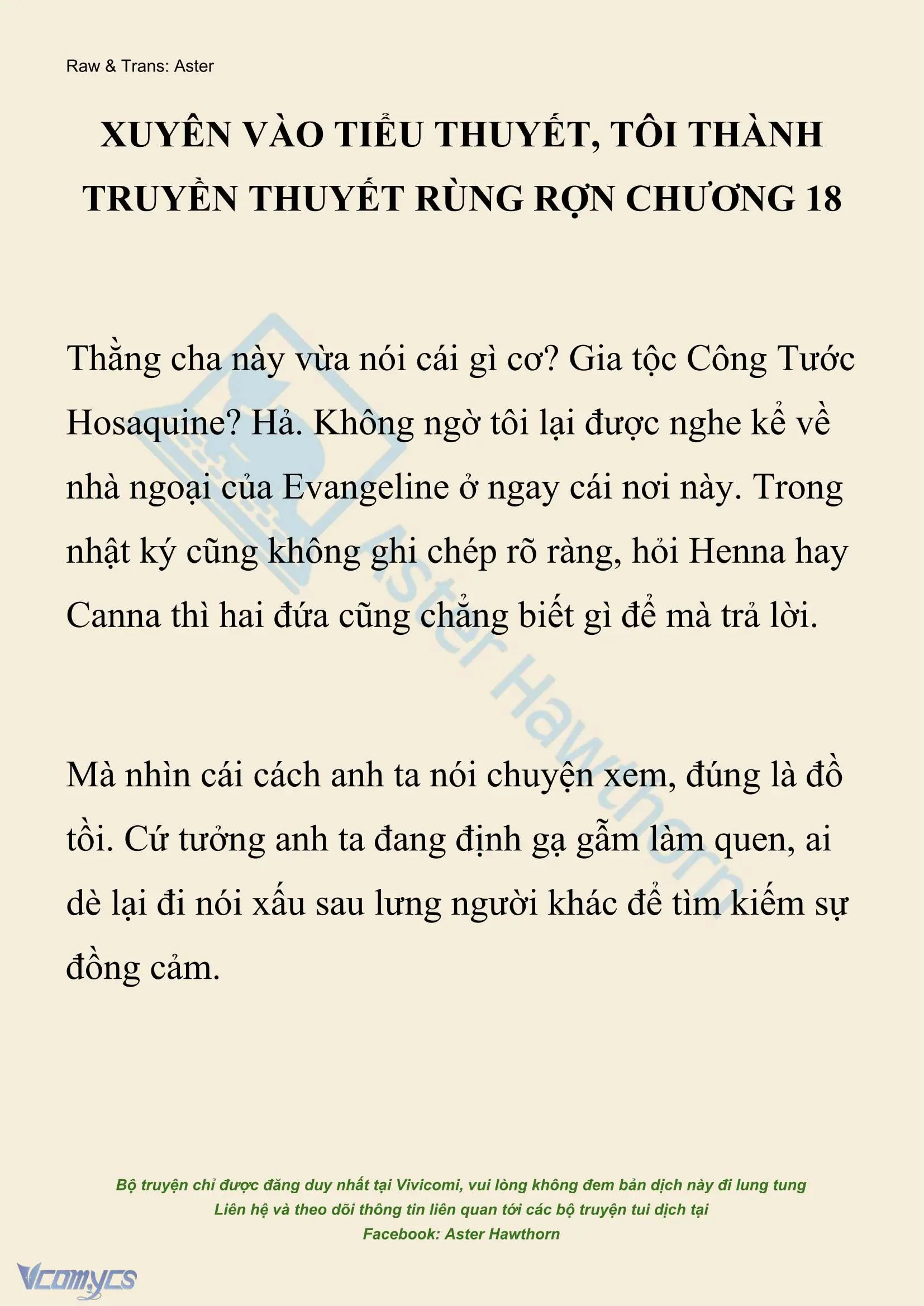 [NOVEL] Xuyên Vào Tiểu Thuyết, Tôi Thành Truyền Thuyết Rùng Rợn Chapter 18 - Trang 2