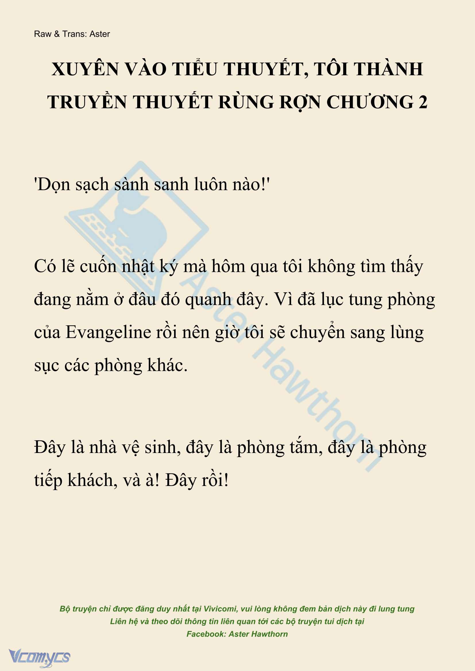 [NOVEL] Xuyên Vào Tiểu Thuyết, Tôi Thành Truyền Thuyết Rùng Rợn Chapter 2 - Trang 2
