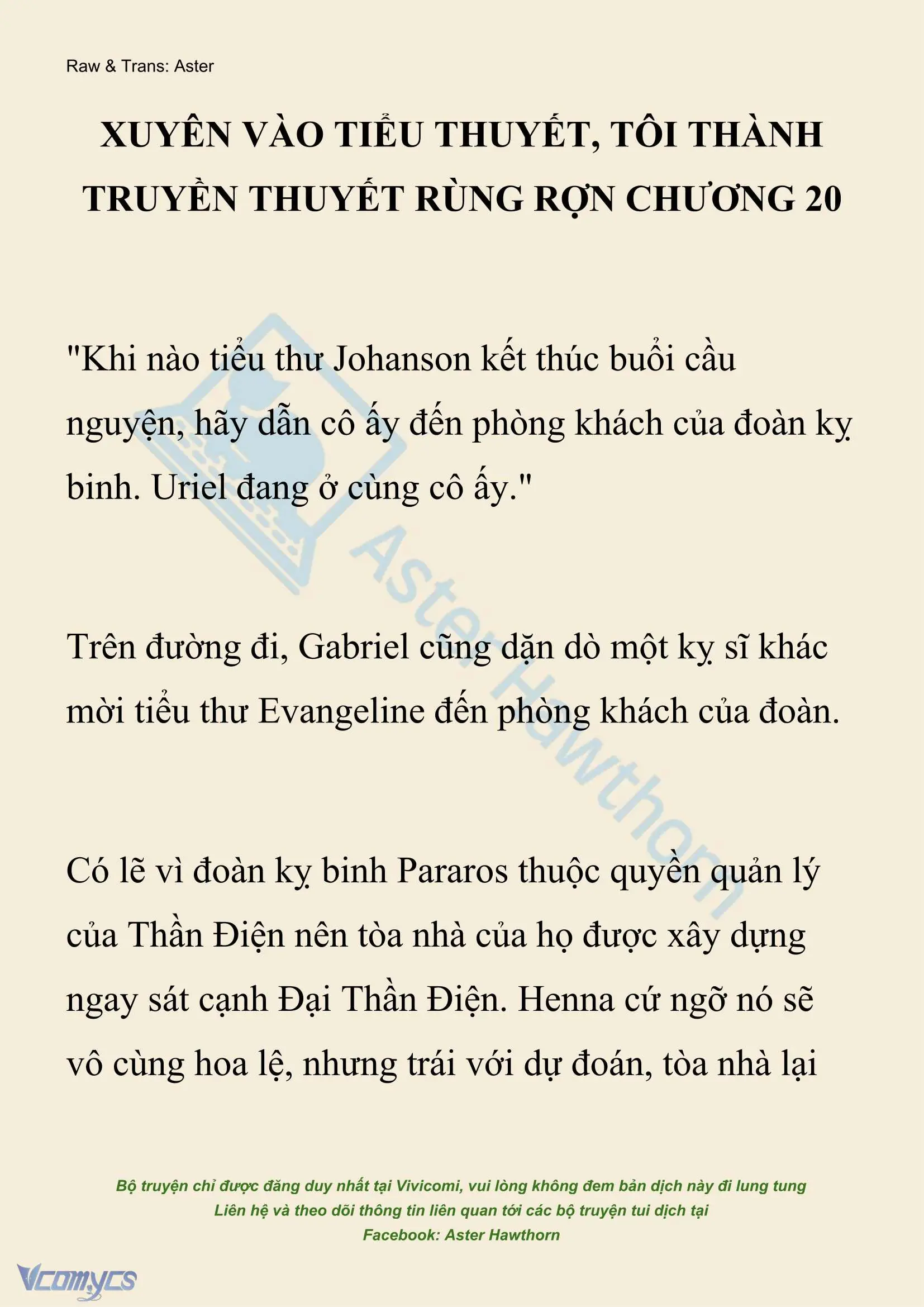 [NOVEL] Xuyên Vào Tiểu Thuyết, Tôi Thành Truyền Thuyết Rùng Rợn Chapter 20 - Trang 2