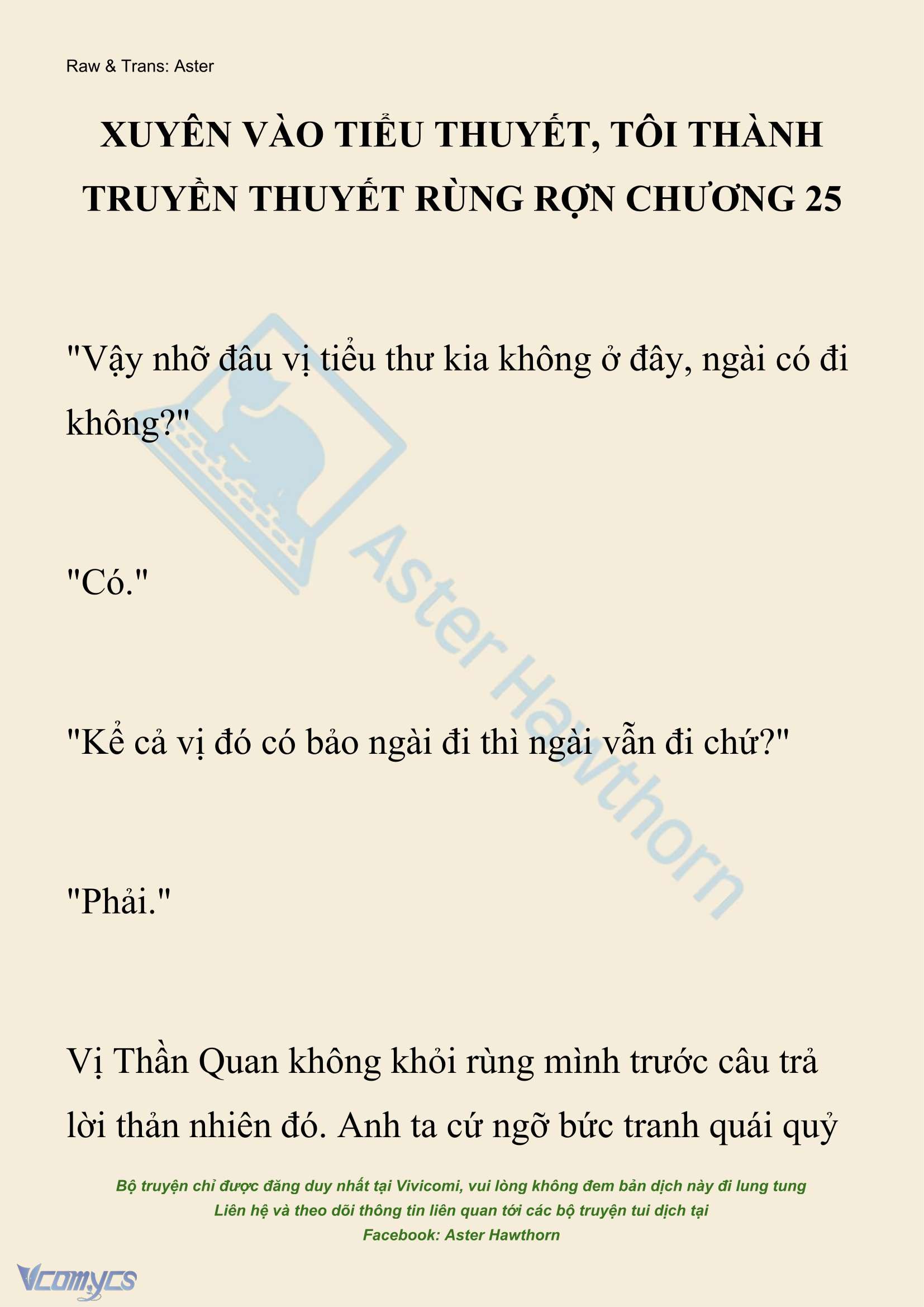 [NOVEL] Xuyên Vào Tiểu Thuyết, Tôi Thành Truyền Thuyết Rùng Rợn Chapter 25 - Trang 2