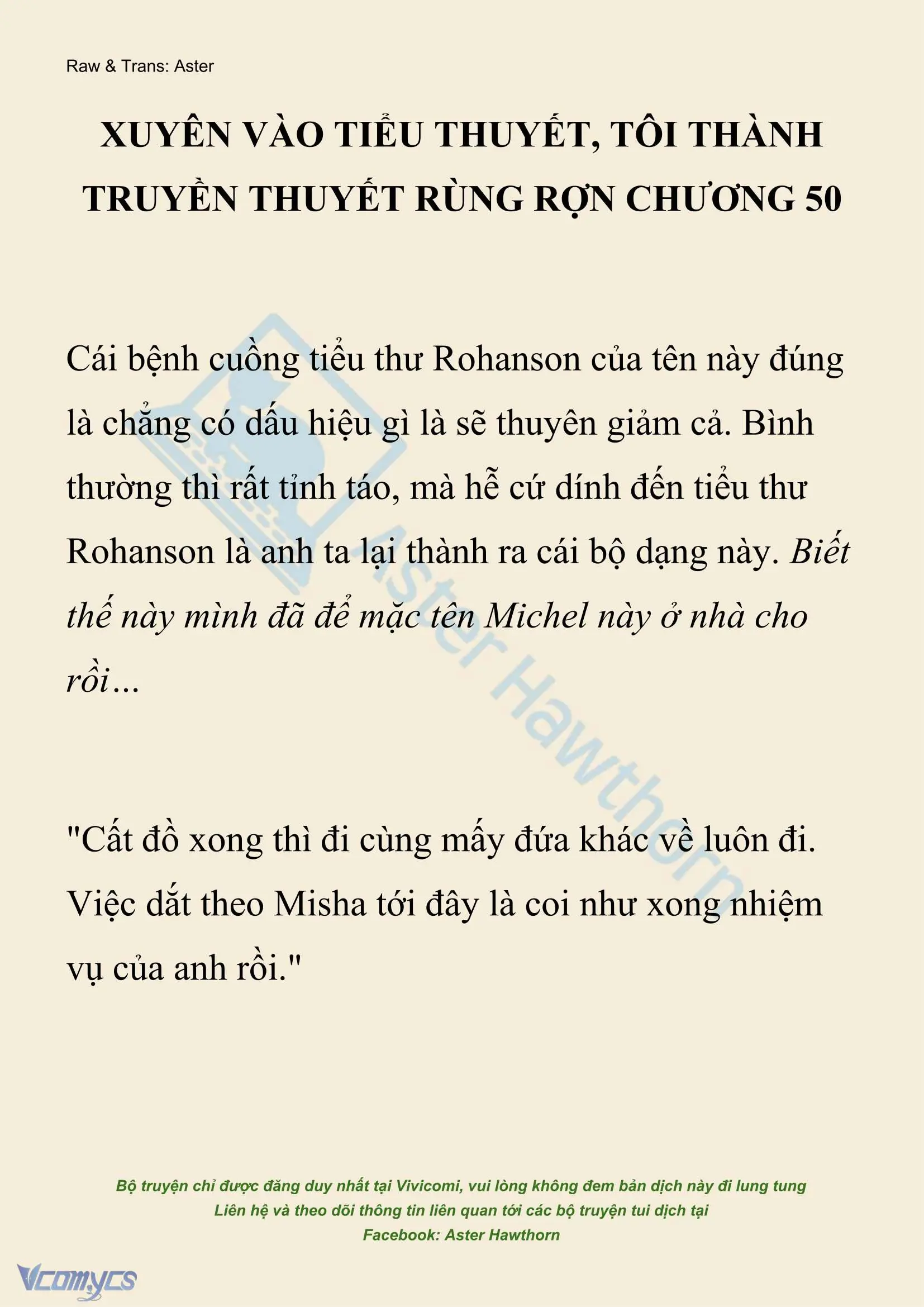 [NOVEL] Xuyên Vào Tiểu Thuyết, Tôi Thành Truyền Thuyết Rùng Rợn Chapter 50 - Trang 2