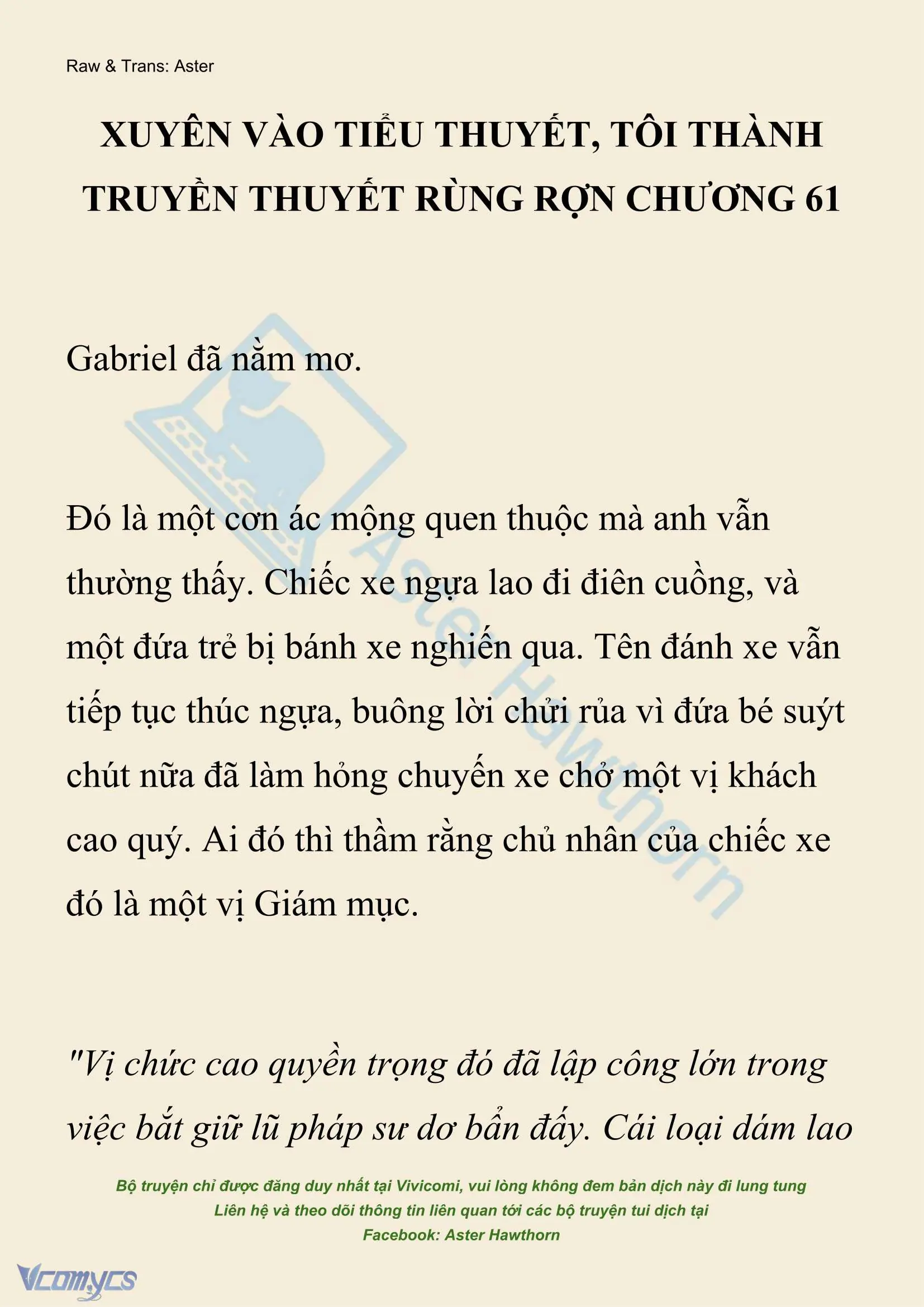 [NOVEL] Xuyên Vào Tiểu Thuyết, Tôi Thành Truyền Thuyết Rùng Rợn Chapter 61 - Trang 2