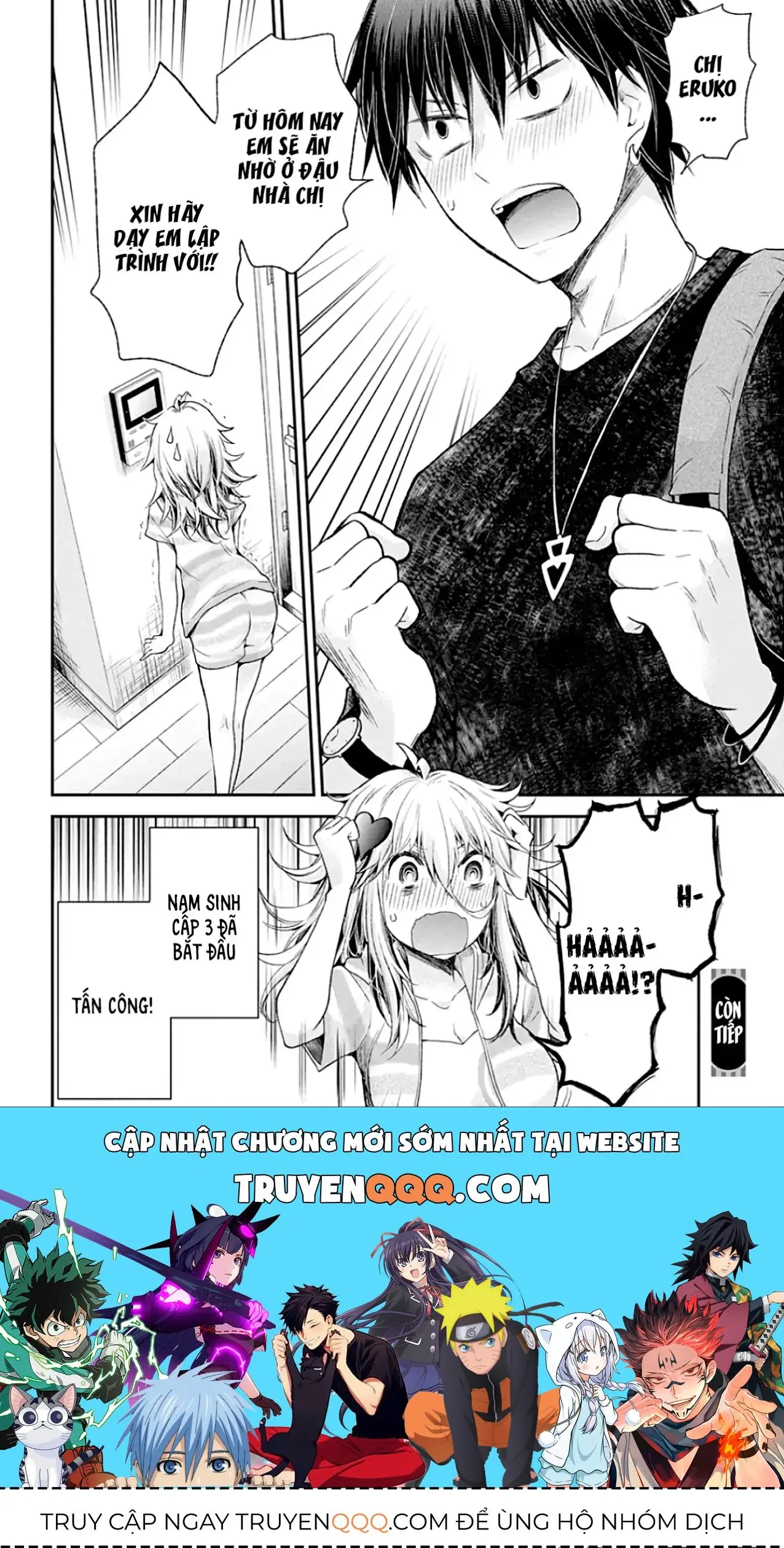 Shingeki No Eroko-San: Hen Na Oneesan Wa Danshi Kousei To Nakayoku Naritai Chapter 10 - Trang 21
