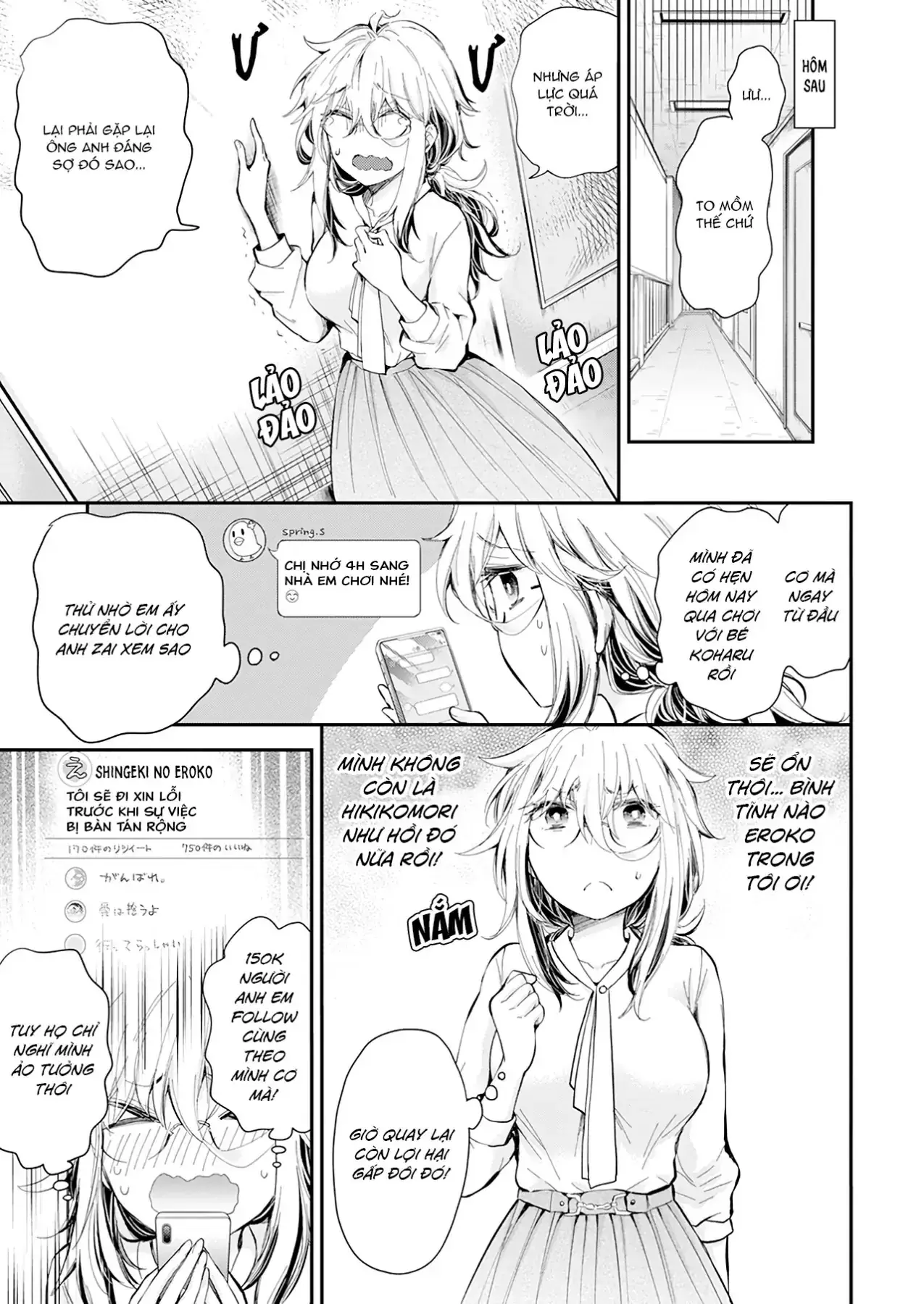 Shingeki No Eroko-San: Hen Na Oneesan Wa Danshi Kousei To Nakayoku Naritai Chapter 27 - Trang 8