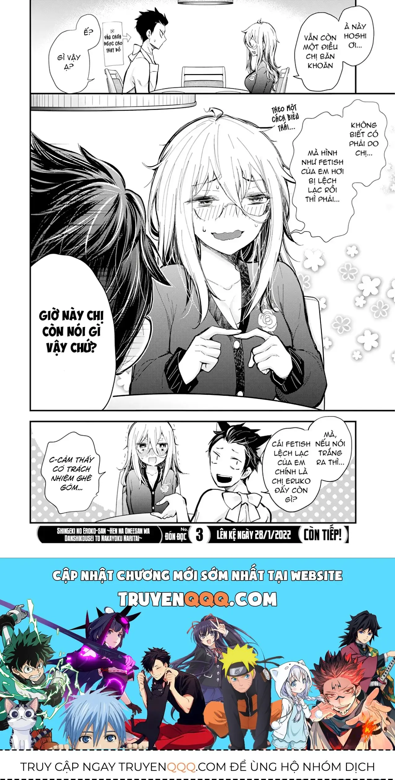 Shingeki No Eroko-San: Hen Na Oneesan Wa Danshi Kousei To Nakayoku Naritai Chapter 33 - Trang 21