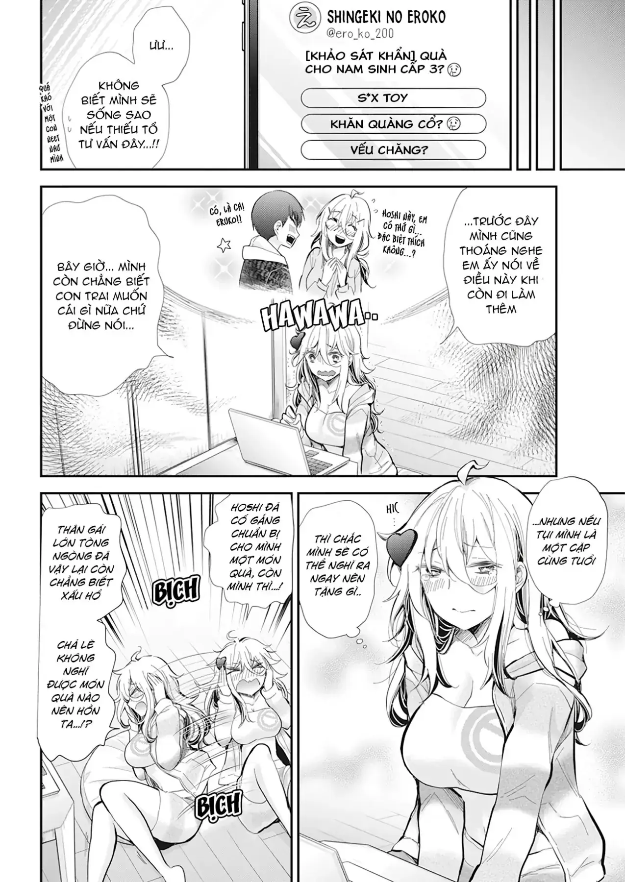 Shingeki No Eroko-San: Hen Na Oneesan Wa Danshi Kousei To Nakayoku Naritai Chapter 34 - Trang 7