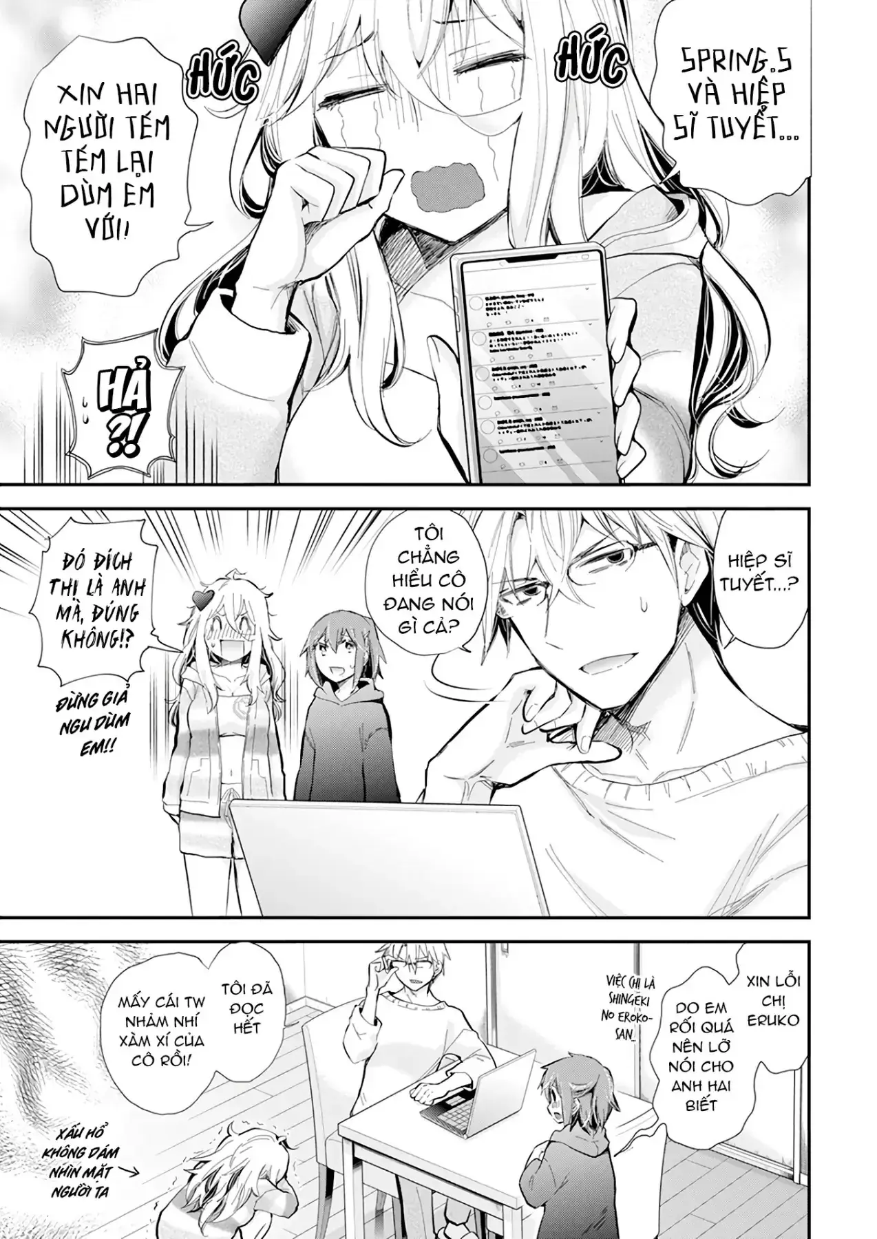 Shingeki No Eroko-San: Hen Na Oneesan Wa Danshi Kousei To Nakayoku Naritai Chapter 39 - Trang 8