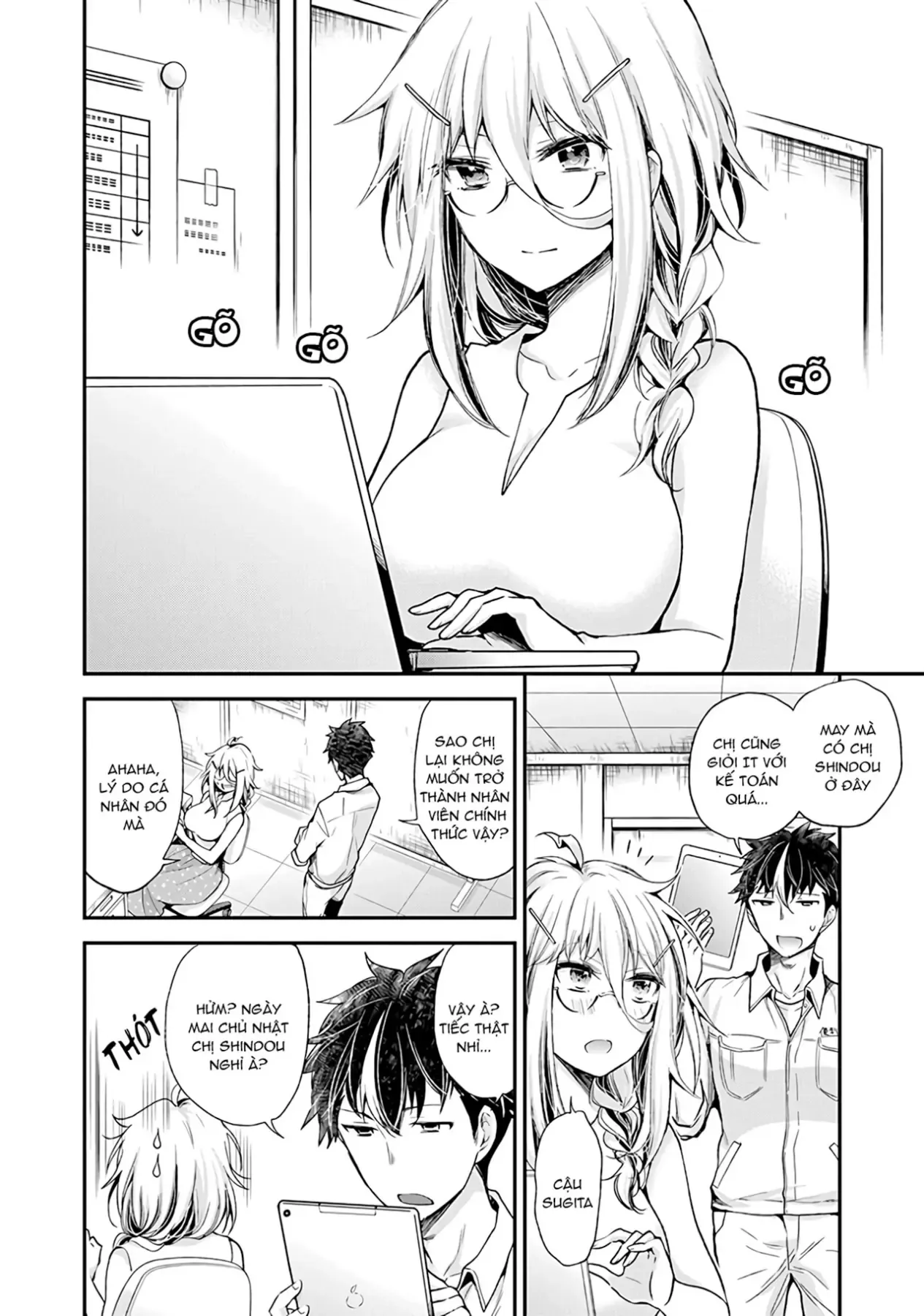 Shingeki No Eroko-San: Hen Na Oneesan Wa Danshi Kousei To Nakayoku Naritai Chapter 7 - Trang 3