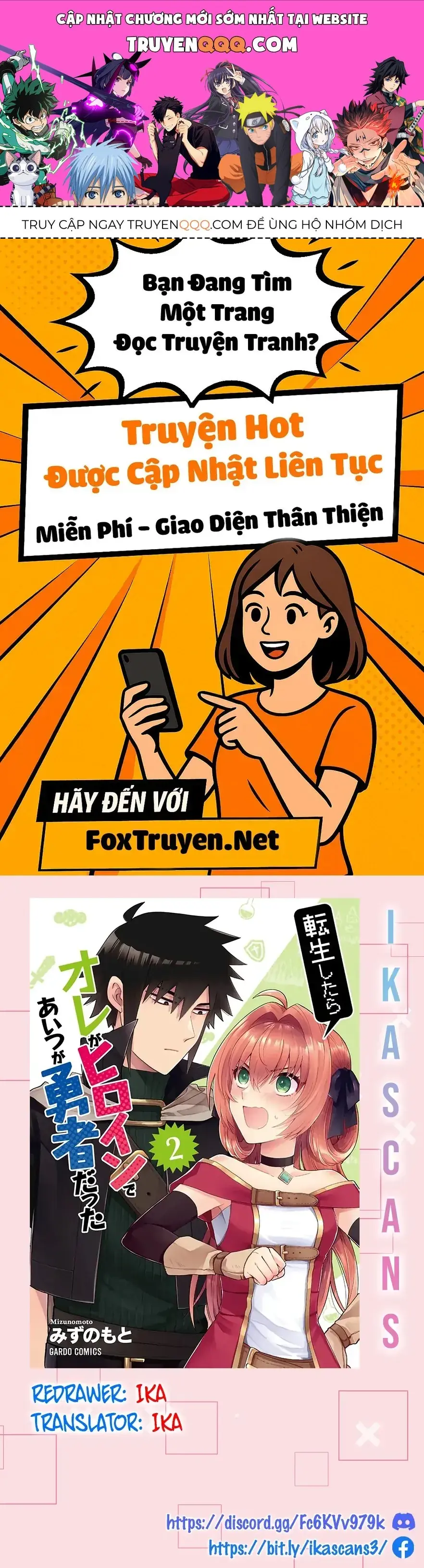 Tensei Shitara Ore Ga Heroine De Aitsu Ga Yuusha Datta Chapter 7 - Trang 2