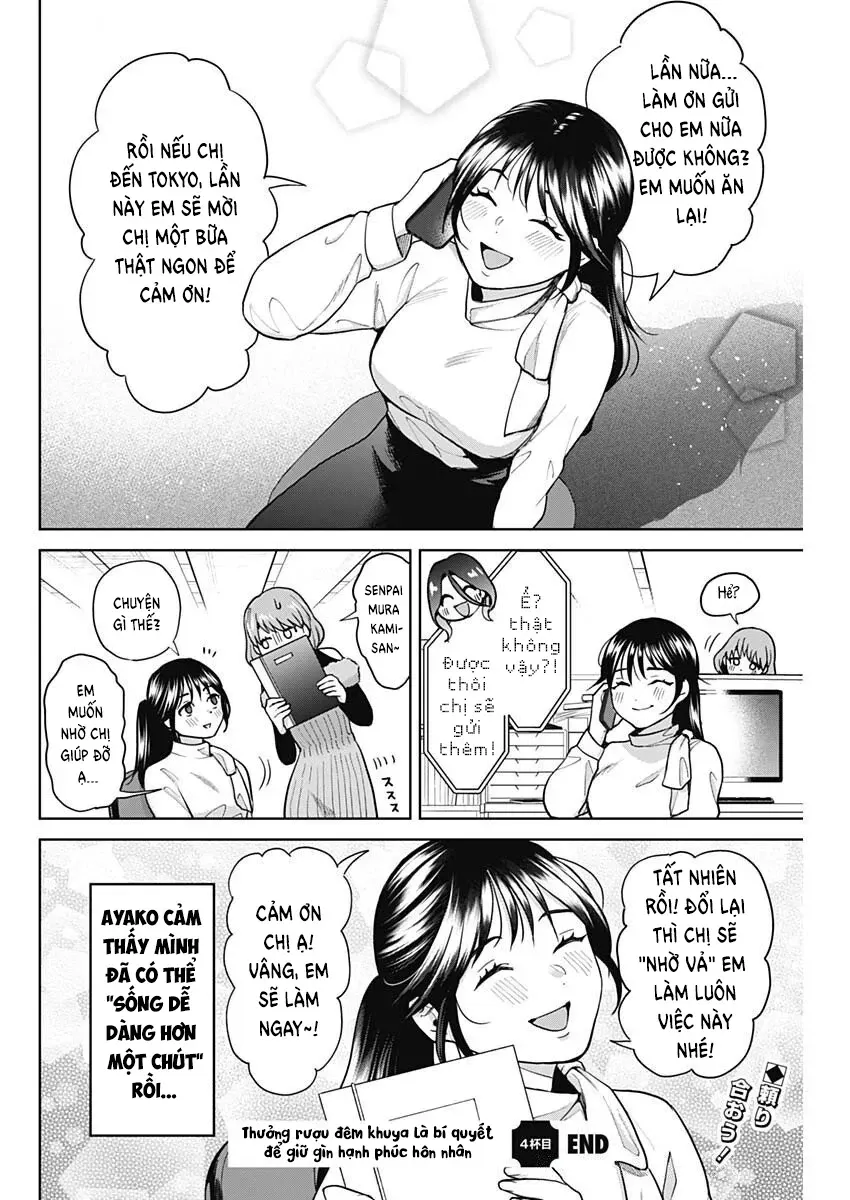 Thưởng rượu đêm khuya là bí quyết để giữ gìn hạnh phúc hôn nhân. Chapter 4 - Trang 18