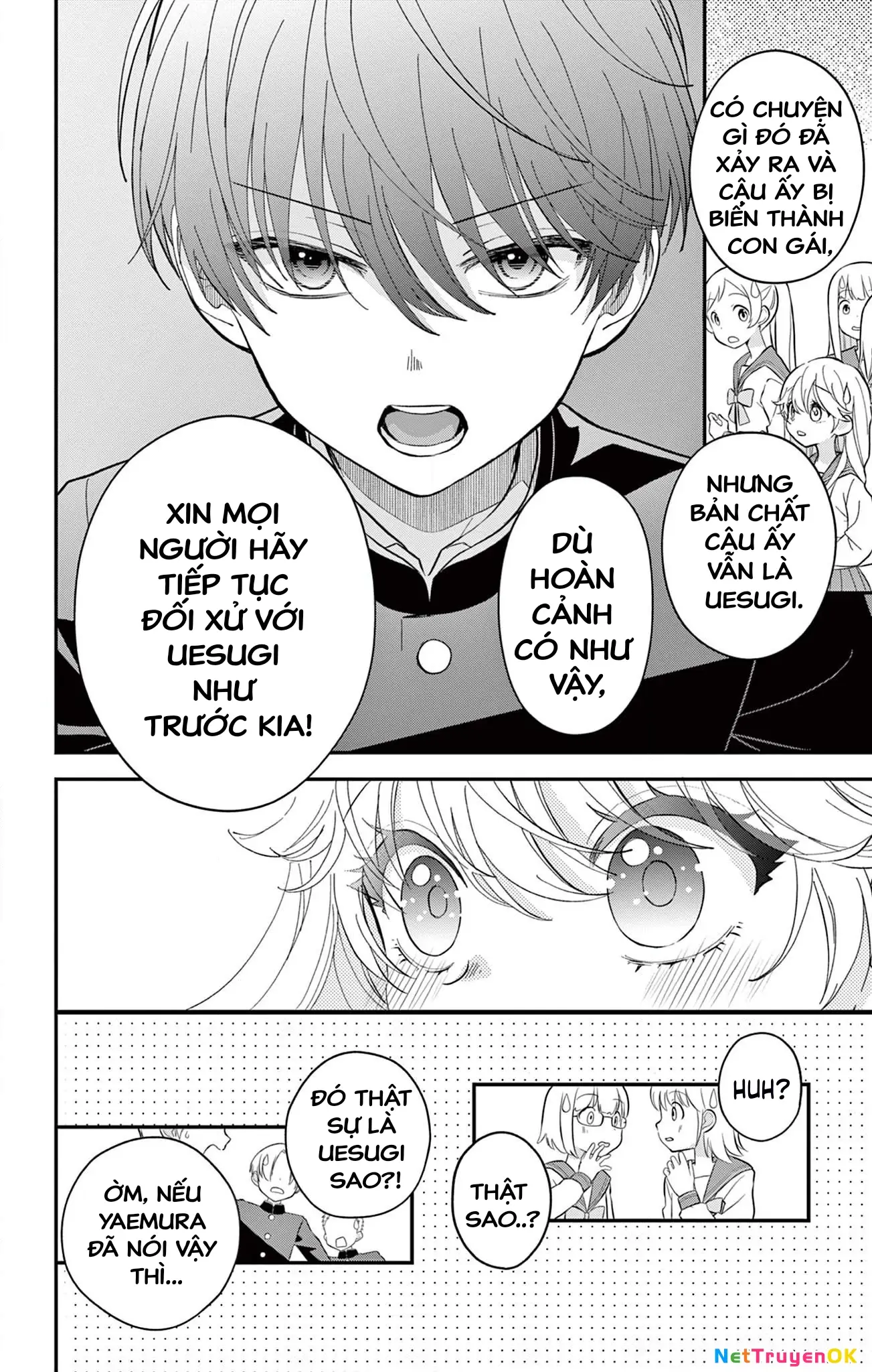 Uesugi-kun muốn từ bỏ làm con gái Chapter 4 - Trang 9