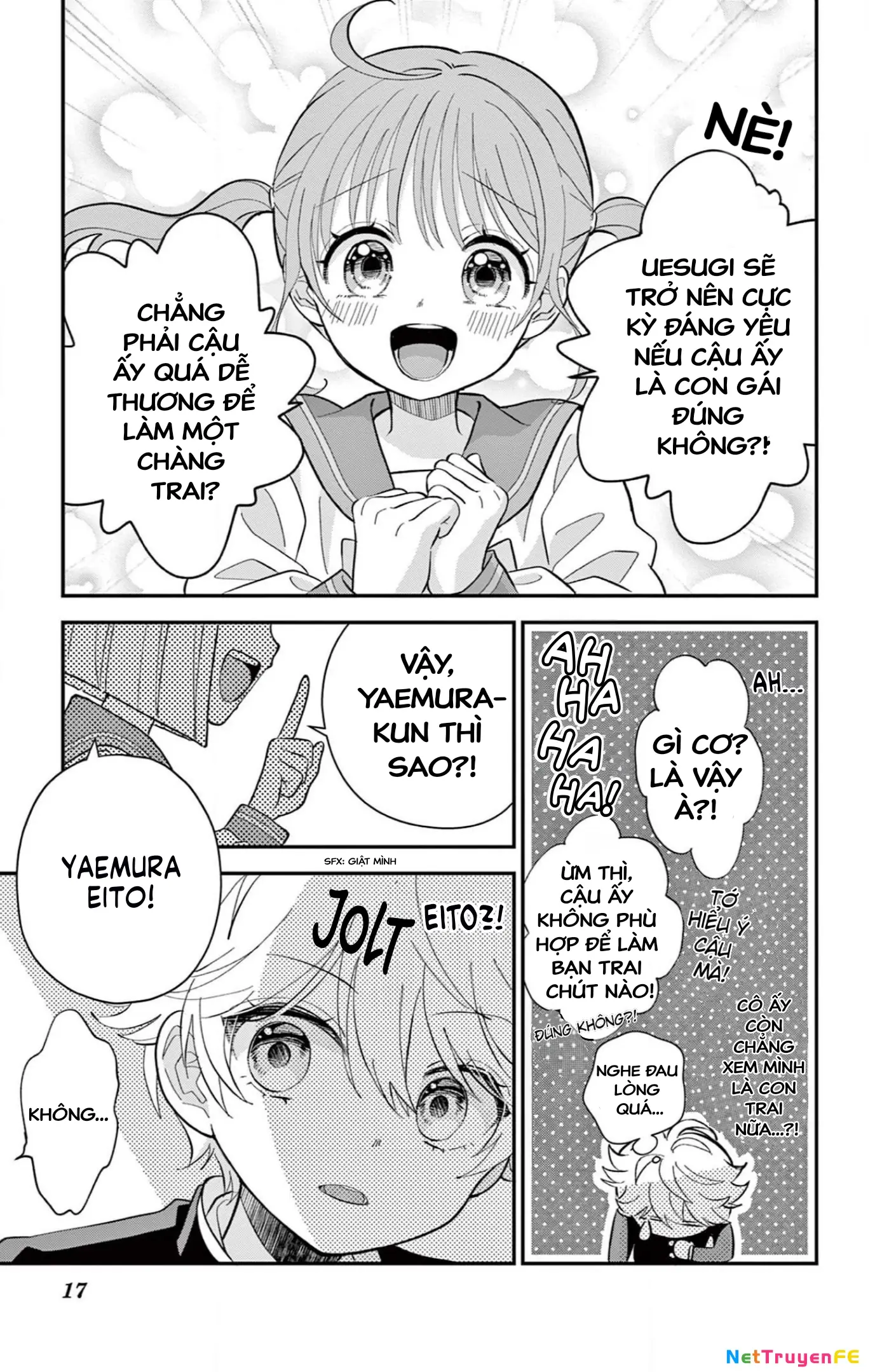 Uesugi-kun muốn từ bỏ việc làm con gái Chapter 1 - Trang 18