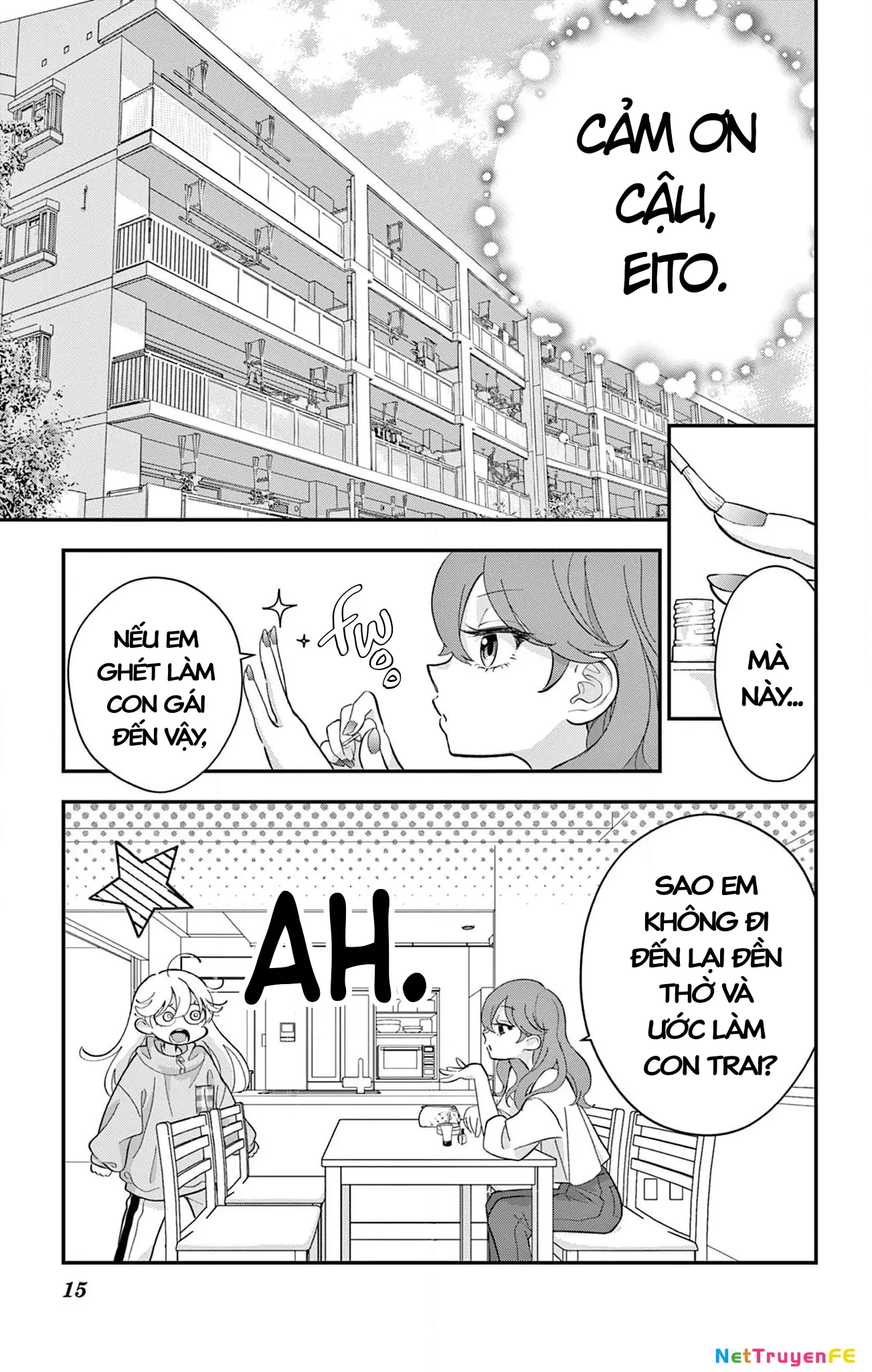 Uesugi-kun muốn từ bỏ việc làm con gái Chapter 2 - Trang 16