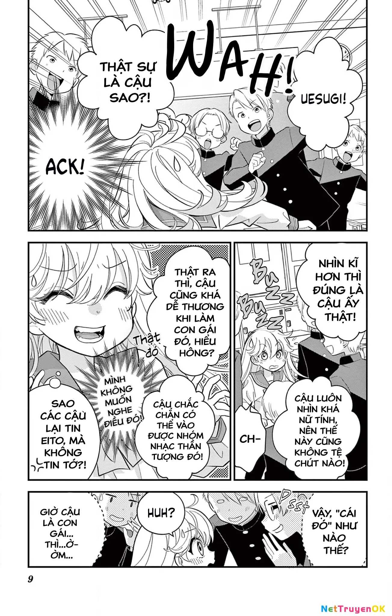 Uesugi-kun muốn từ bỏ việc làm con gái Chapter 4 - Trang 10