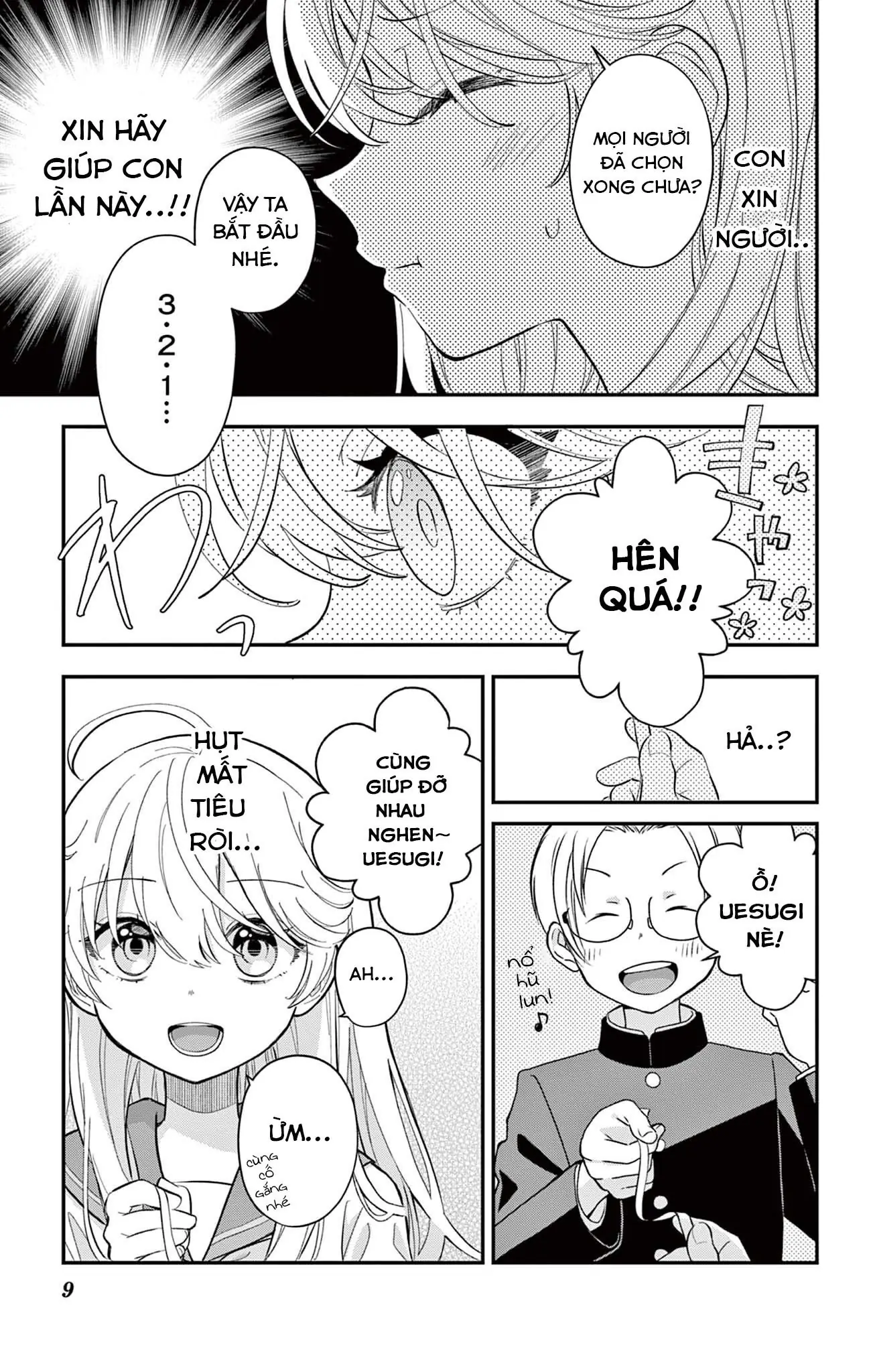 Uesugi-kun muốn từ bỏ việc làm con gái Chapter 9 - Trang 10