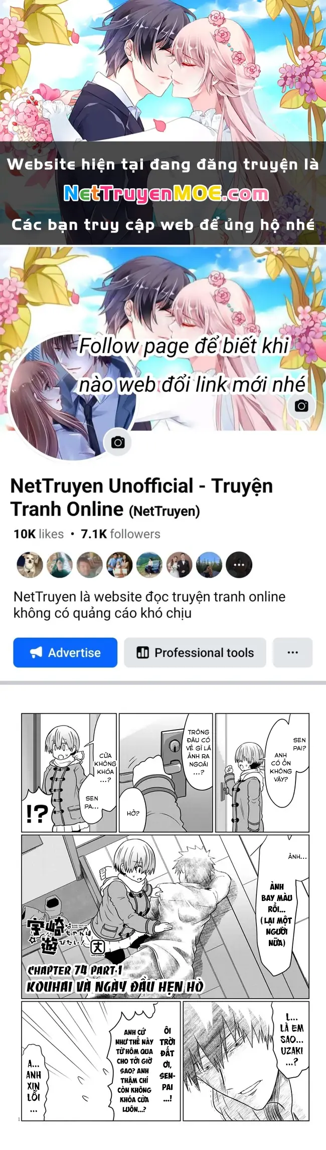 Uzaki-Chan Muốn Đi Chơi! Chapter 74.2 - Trang 2