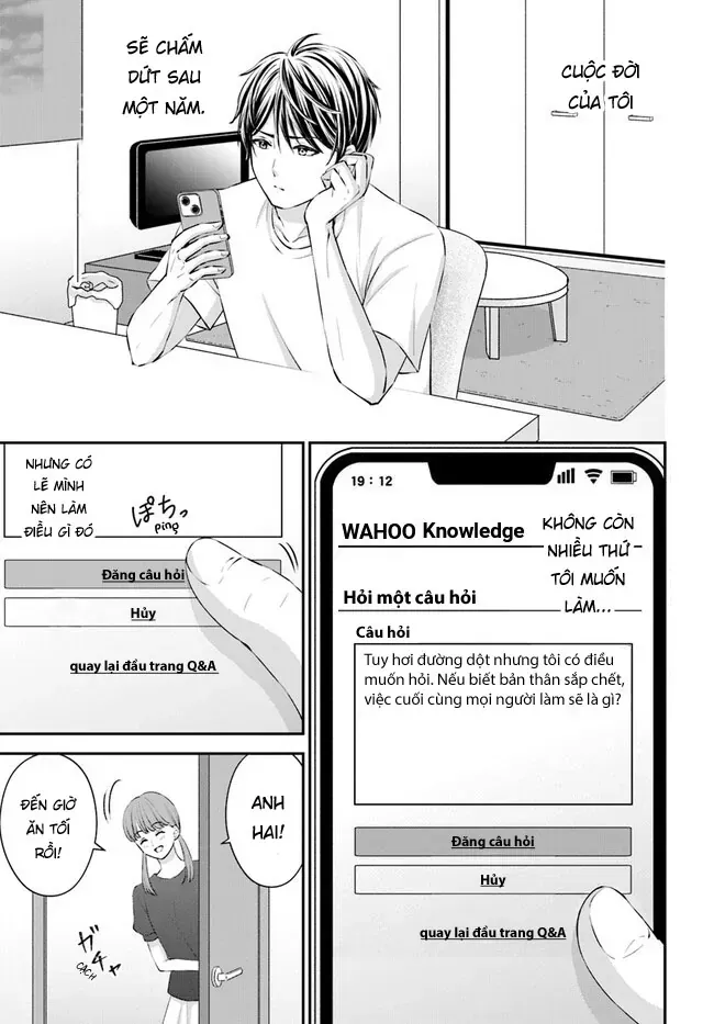 Yomei Ichinen To Senkokusareta Boku Ga, Yomei Hantoshi No Kimi To Deatta Hanashi Chapter 2 - Trang 5